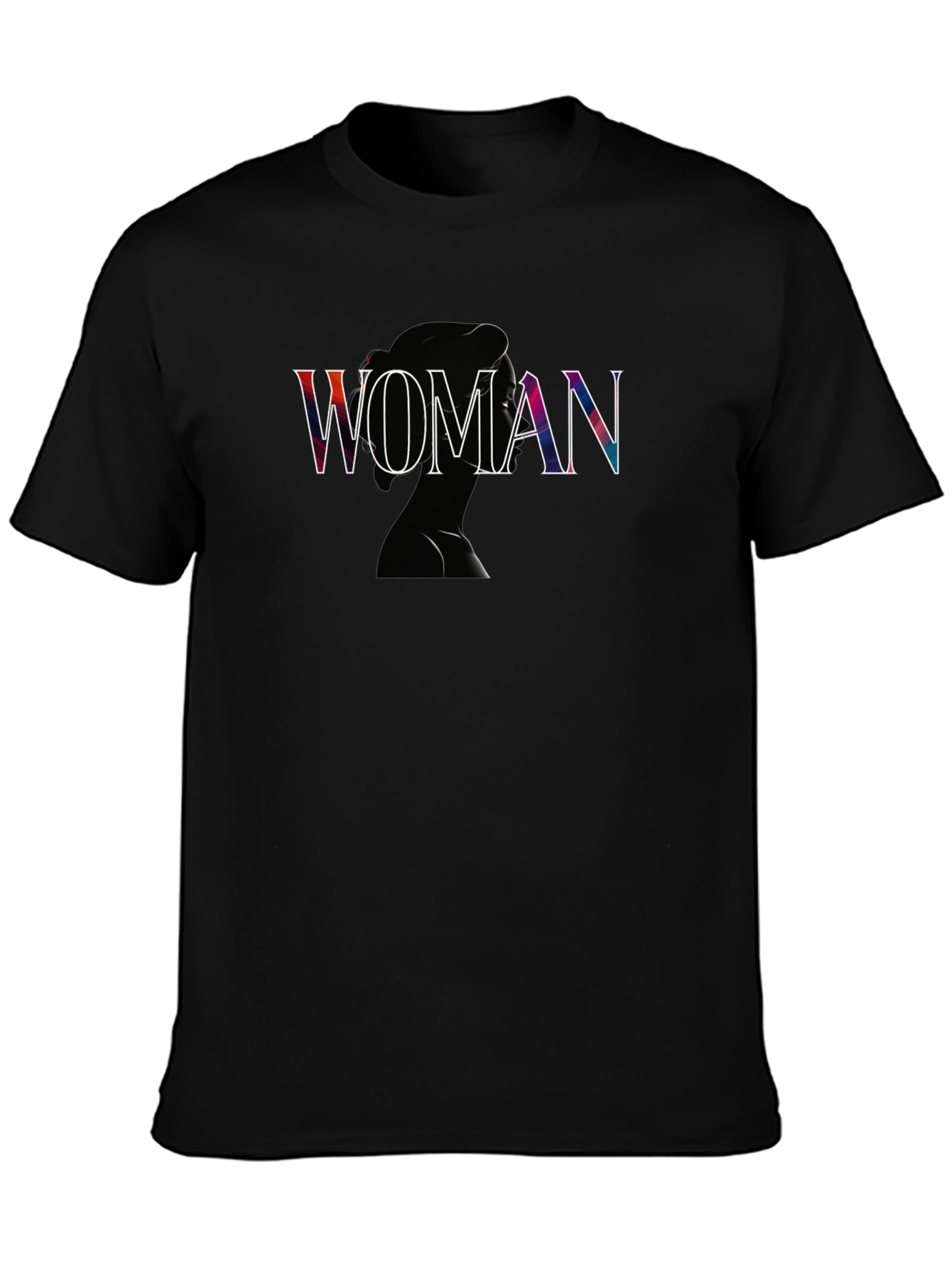 Woman Silhouette Graphic Tee - Modern Black T-Shirt