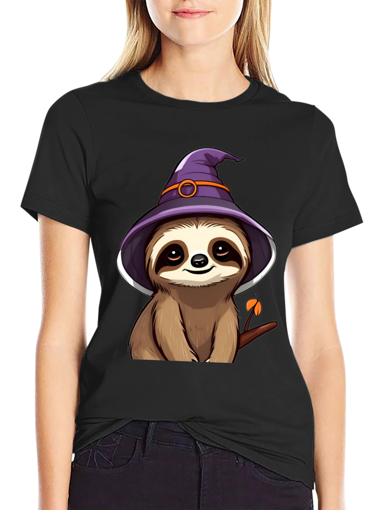 Sloth Witch T-Shirt: Spooky Season Style!