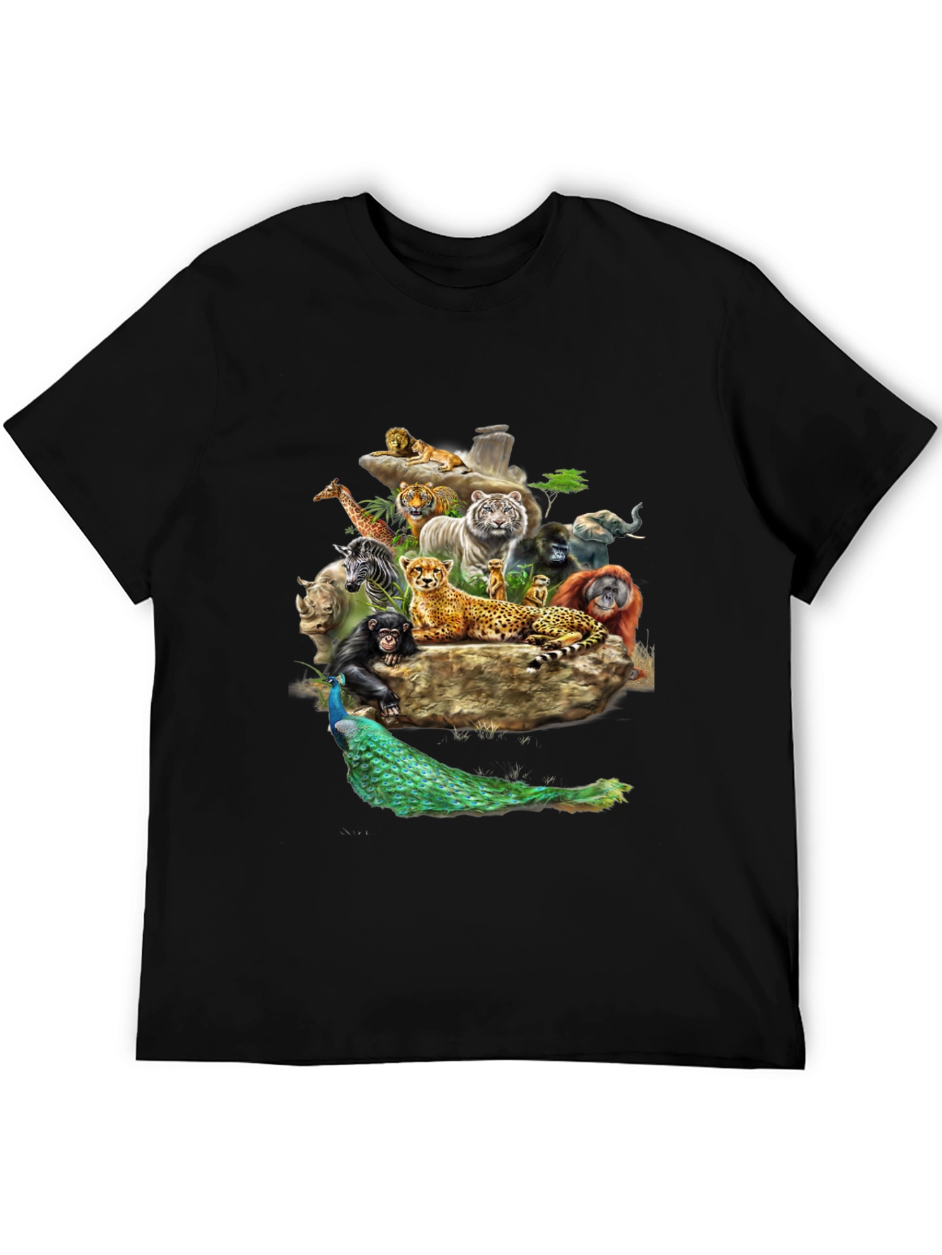 Wildlife Kingdom Graphic Tee - Black T-Shirt