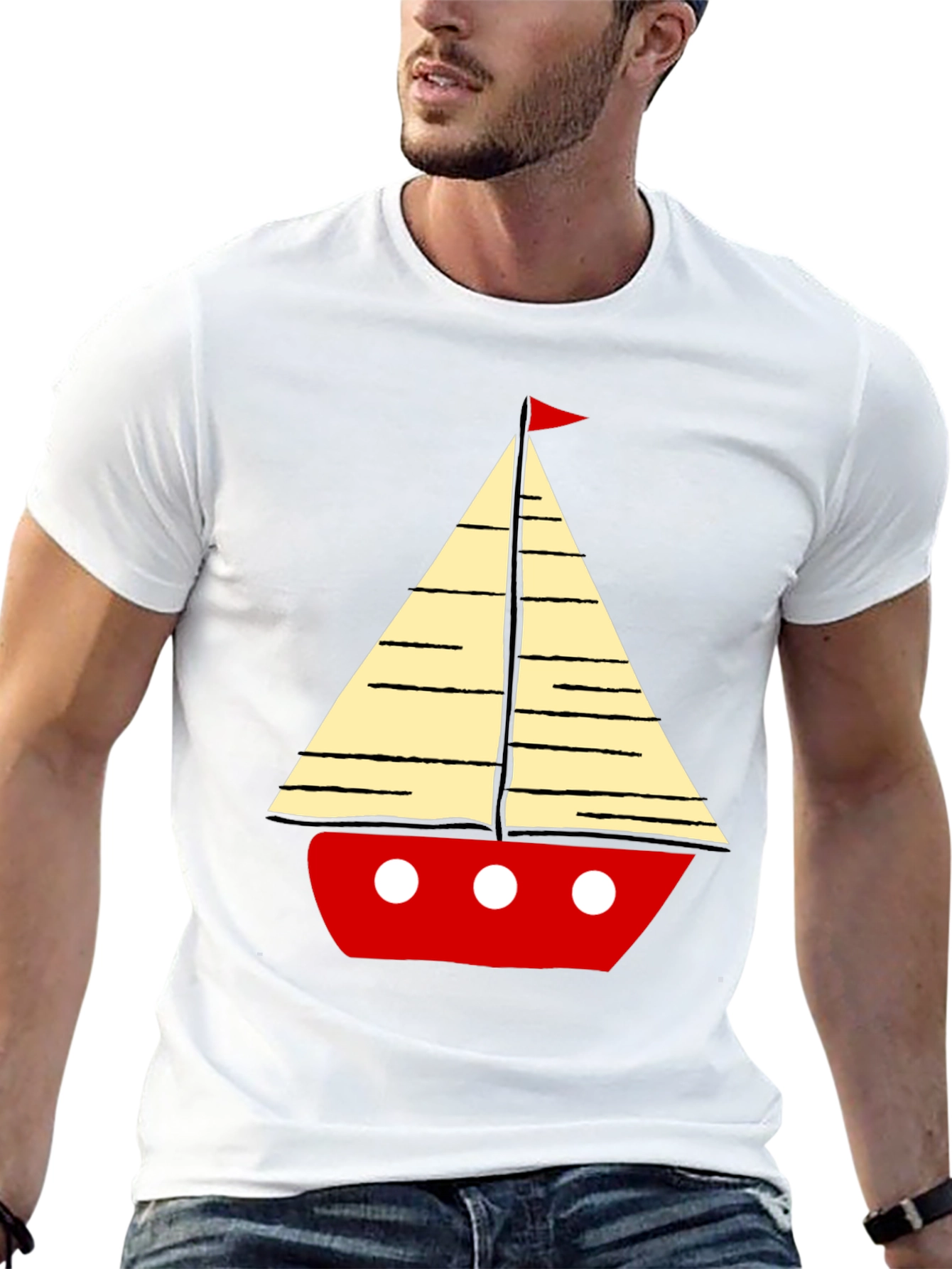 Sailboat Graphic Tee - Nautical Style T-Shirt