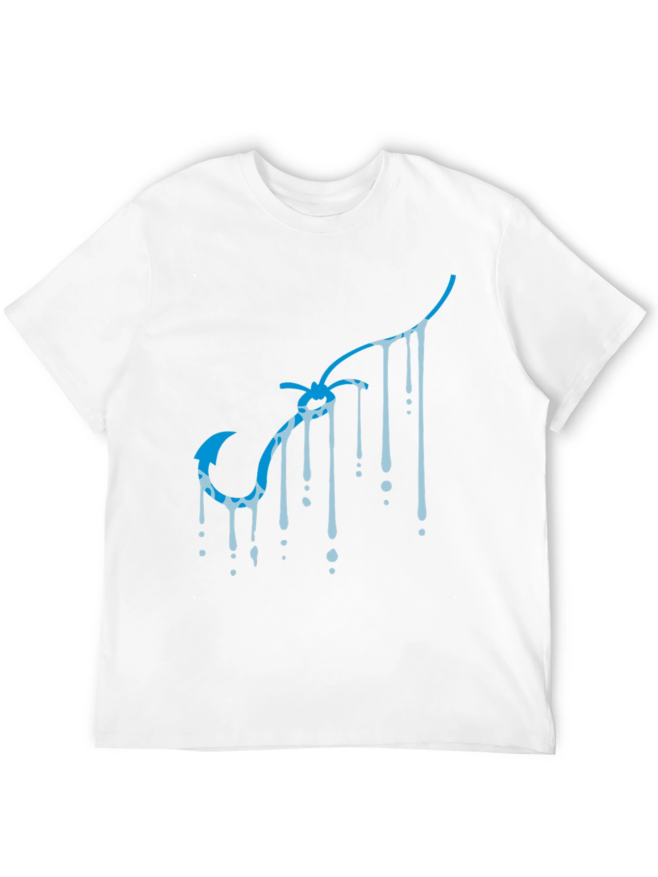 Cool Blue Hook Drip Black Tee
