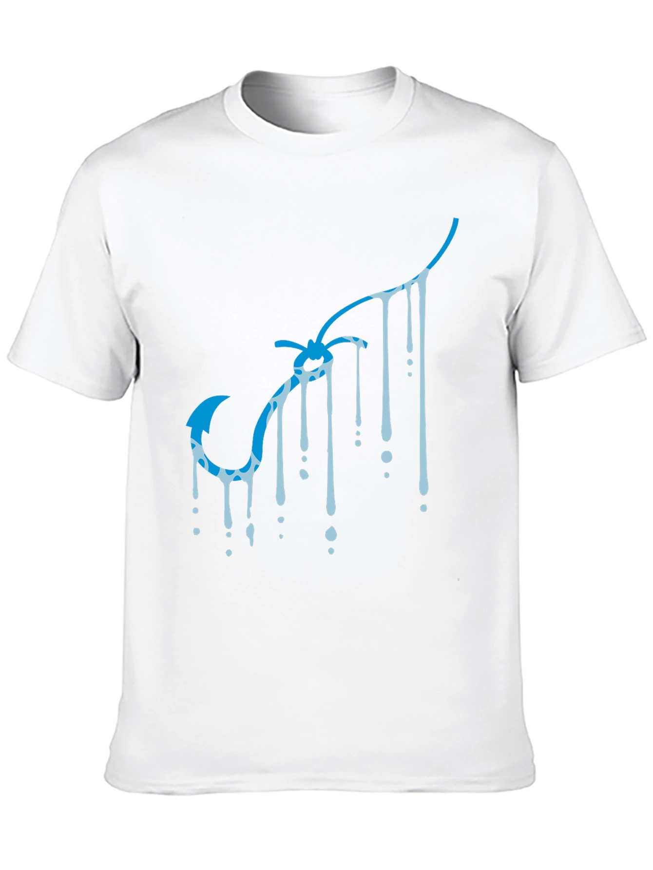 Cool Blue Hook Drip Black Tee