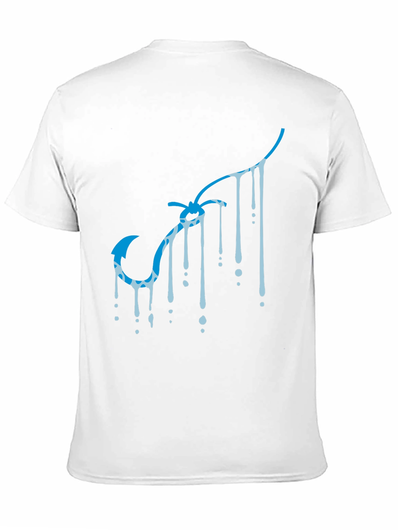 Cool Blue Hook Drip Black Tee