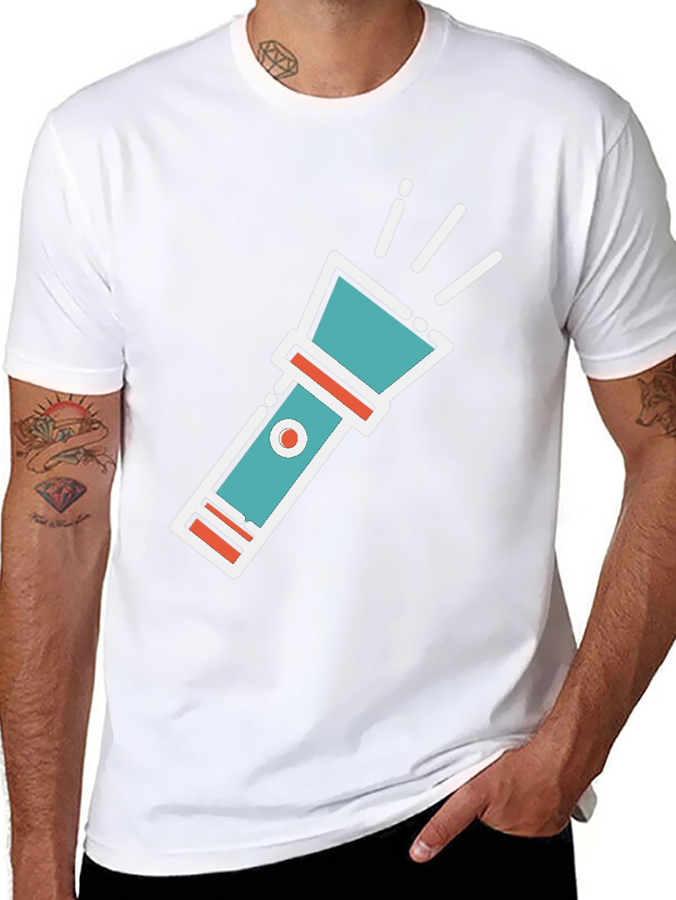 Flashlight Graphic Tee - Unique Design