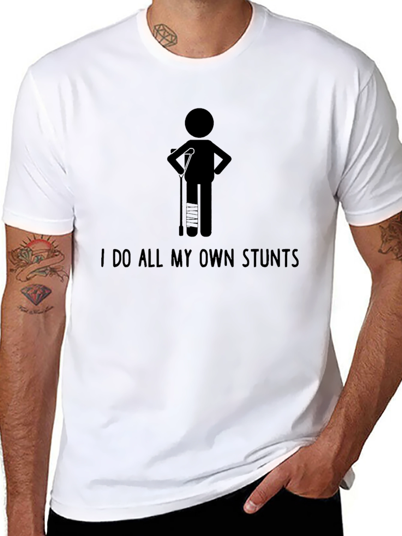 I Do All My Own Stunts Graphic Tee