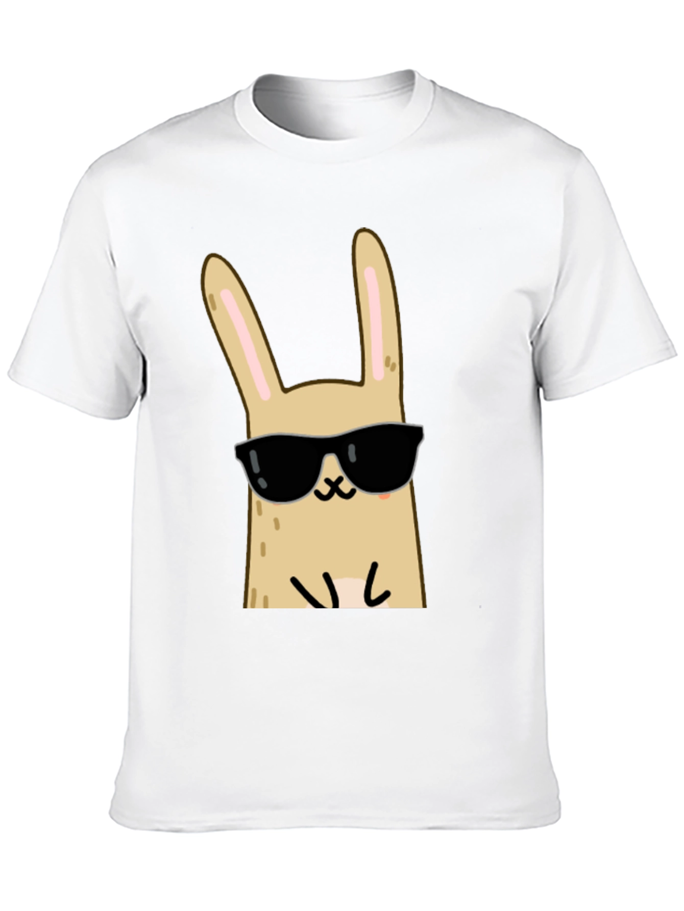 Cool Rabbit Graphic Tee - Unisex Black T-Shirt