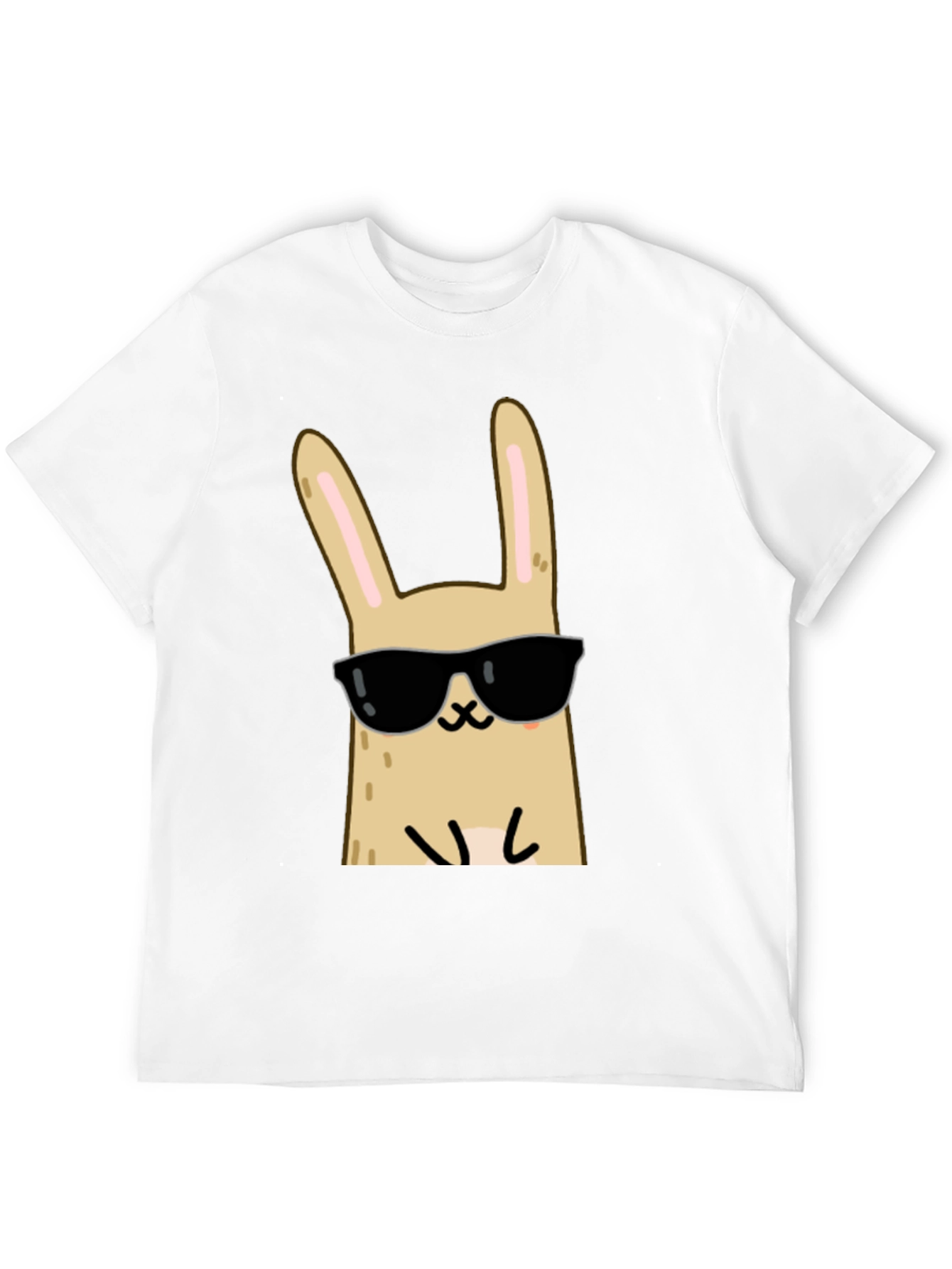 Cool Rabbit Graphic Tee - Unisex Black T-Shirt