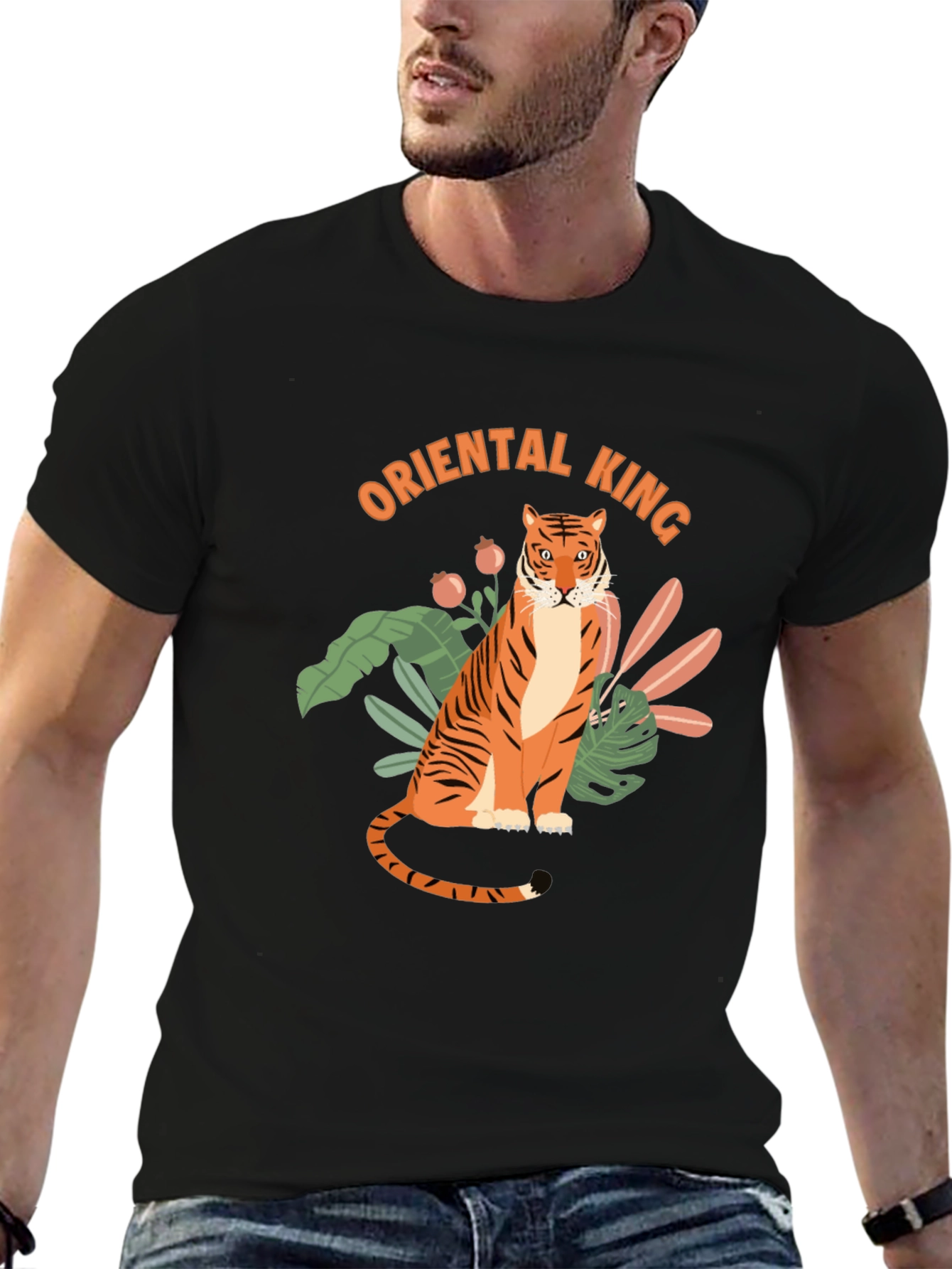 Oriental King Tiger Graphic T-Shirt