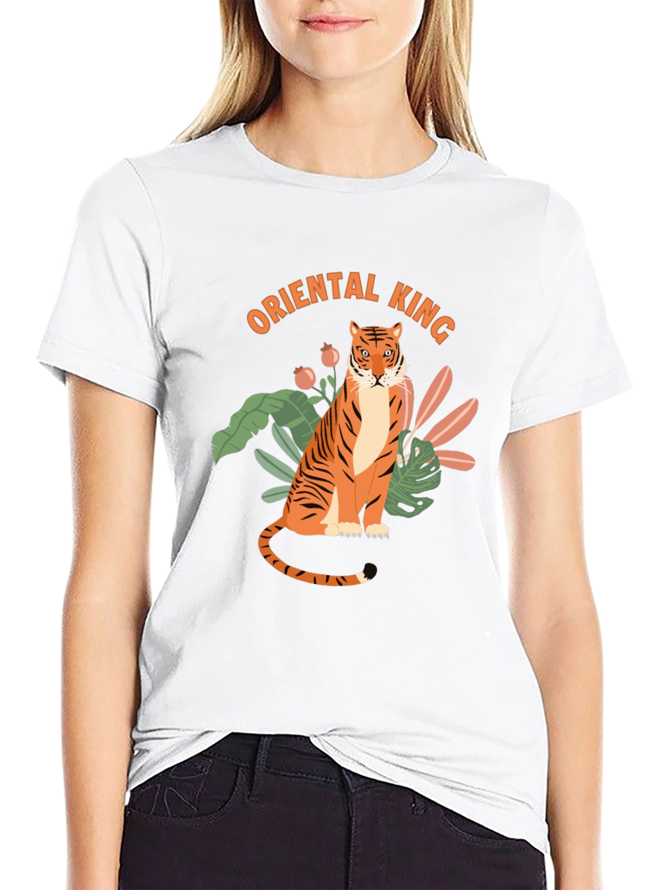 Oriental King Tiger Graphic T-Shirt