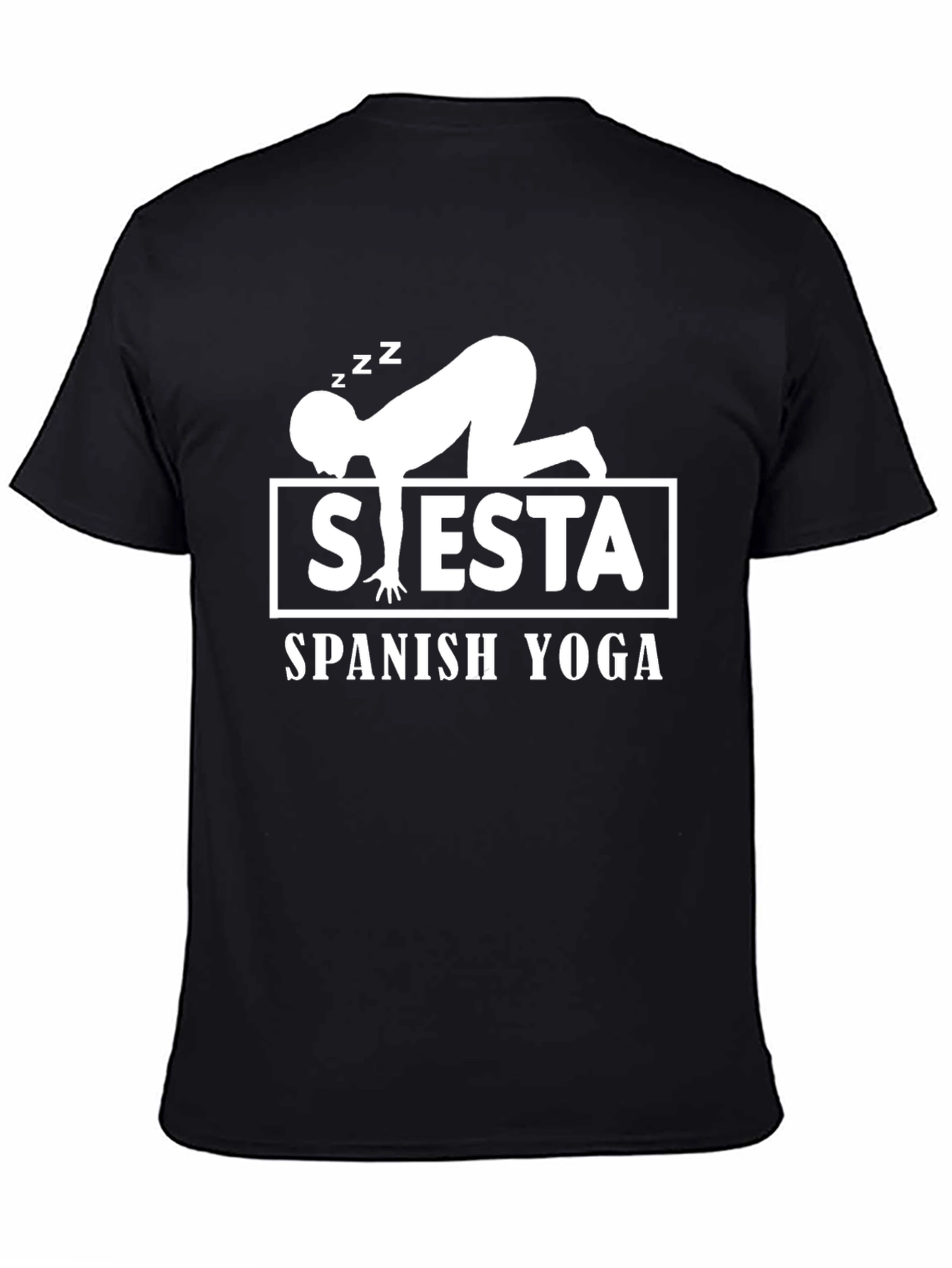 Siesta Spanish Yoga Black T-Shirt