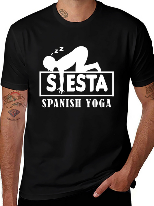Siesta Spanish Yoga Black T-Shirt