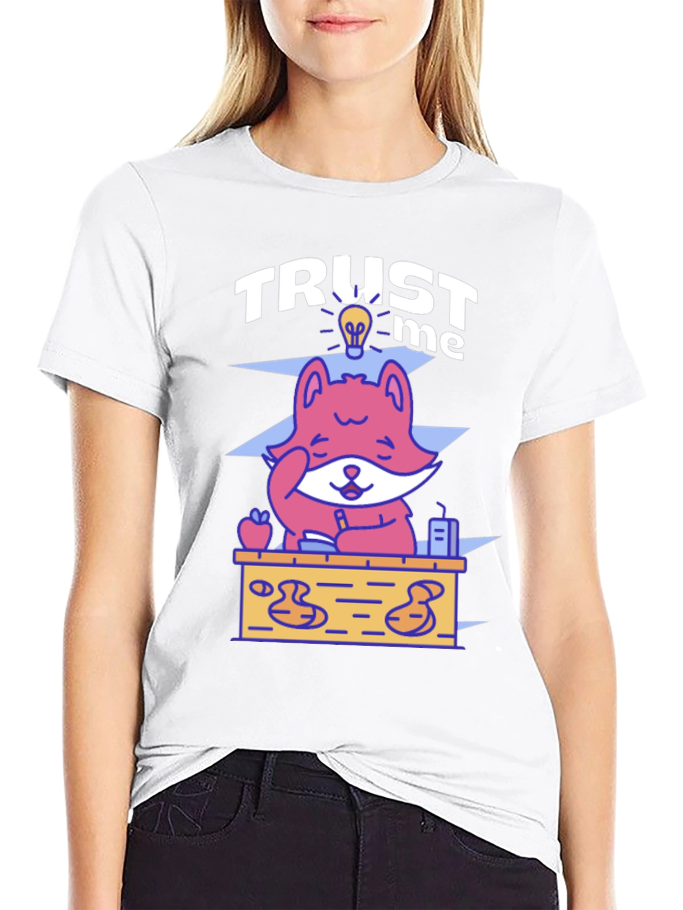 Trust Me Fox Graphic Tee - Unisex Crewneck T-Shirt