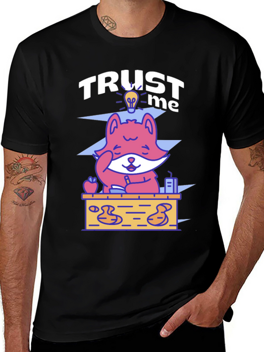 Trust Me Fox Graphic Tee - Unisex Crewneck T-Shirt