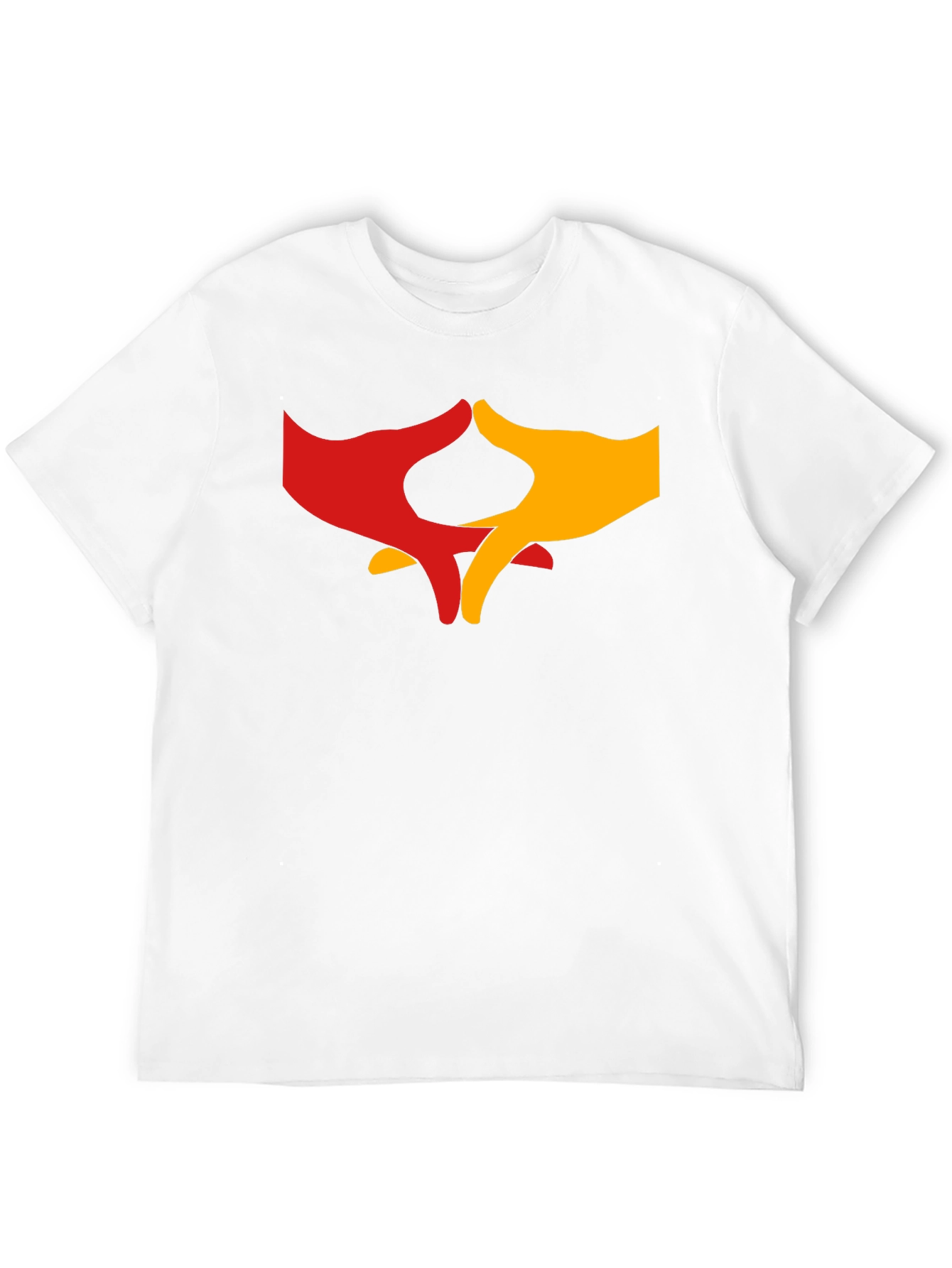 Black T-Shirt with Hands Graphic Print