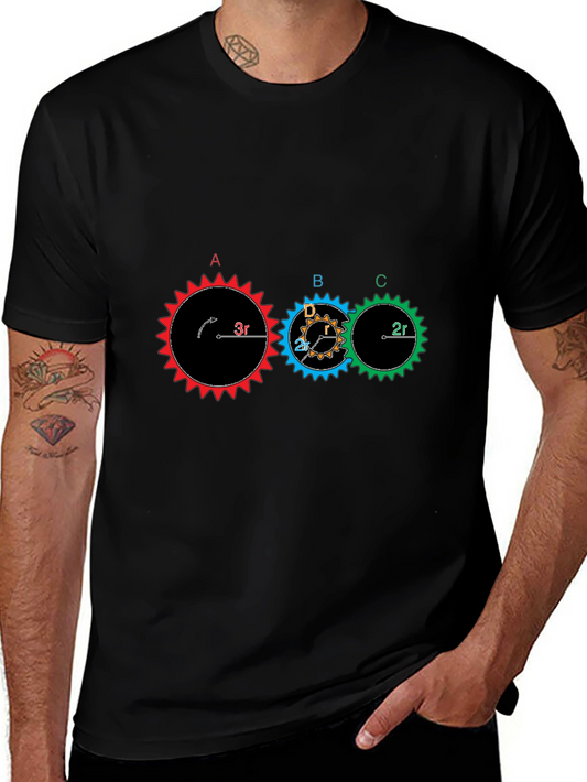 Gear Physics Graphic T-Shirt - Black Cotton Tee
