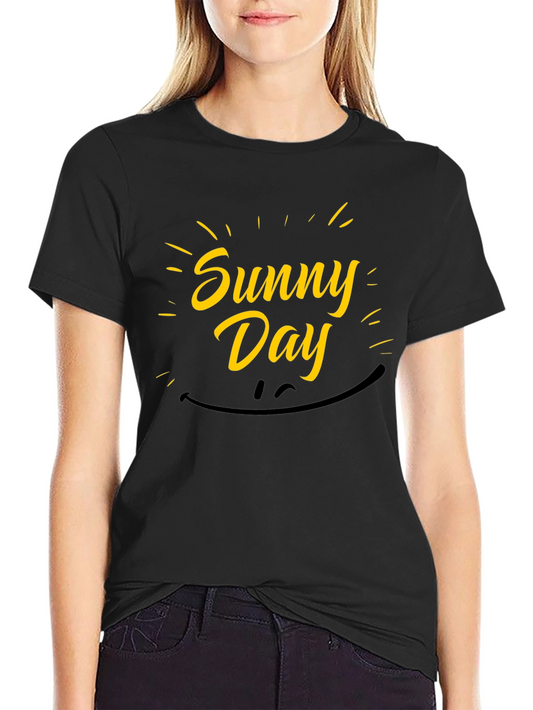 Sunny Day Graphic Black T-Shirt