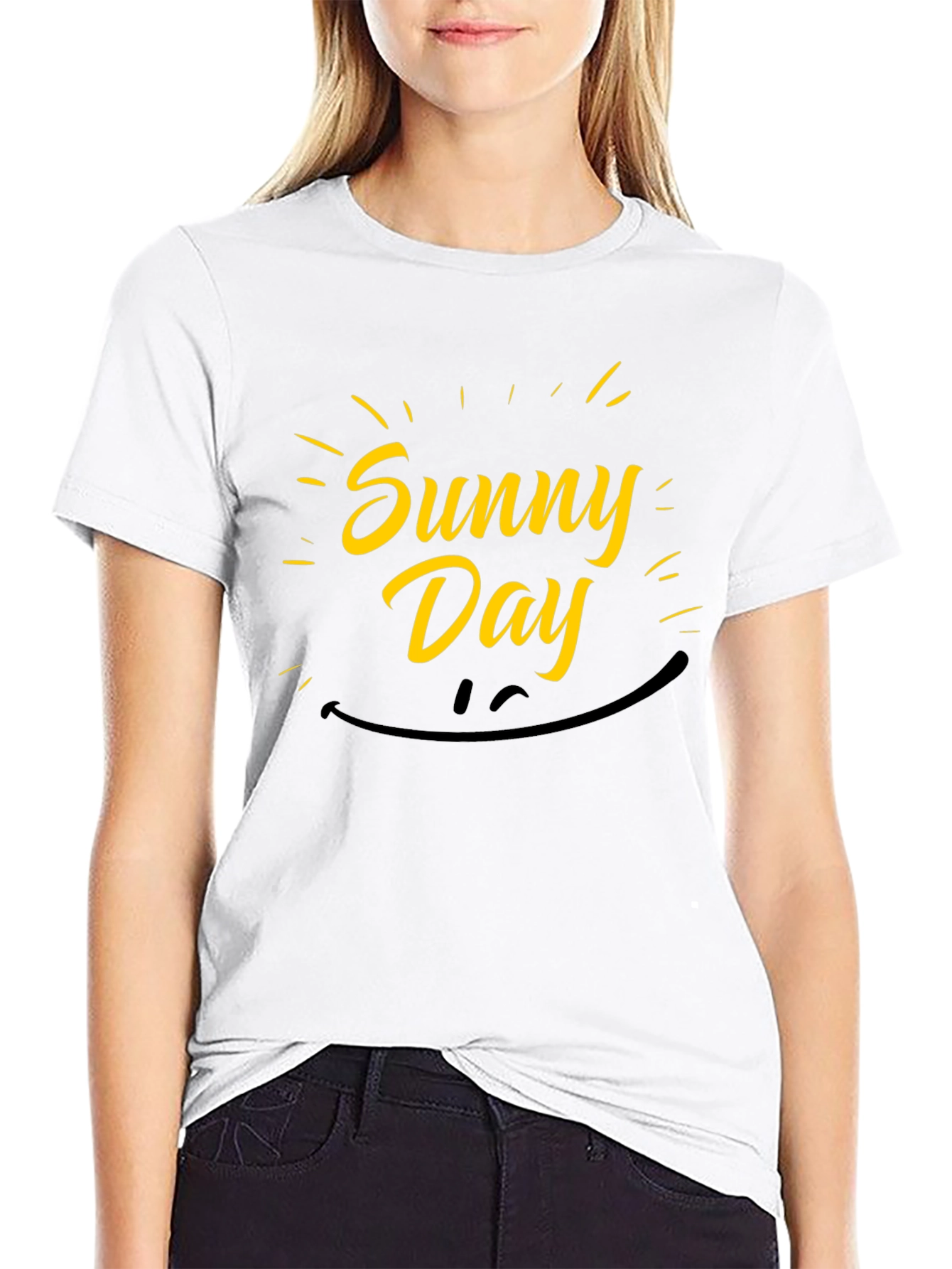 Sunny Day Graphic Black T-Shirt