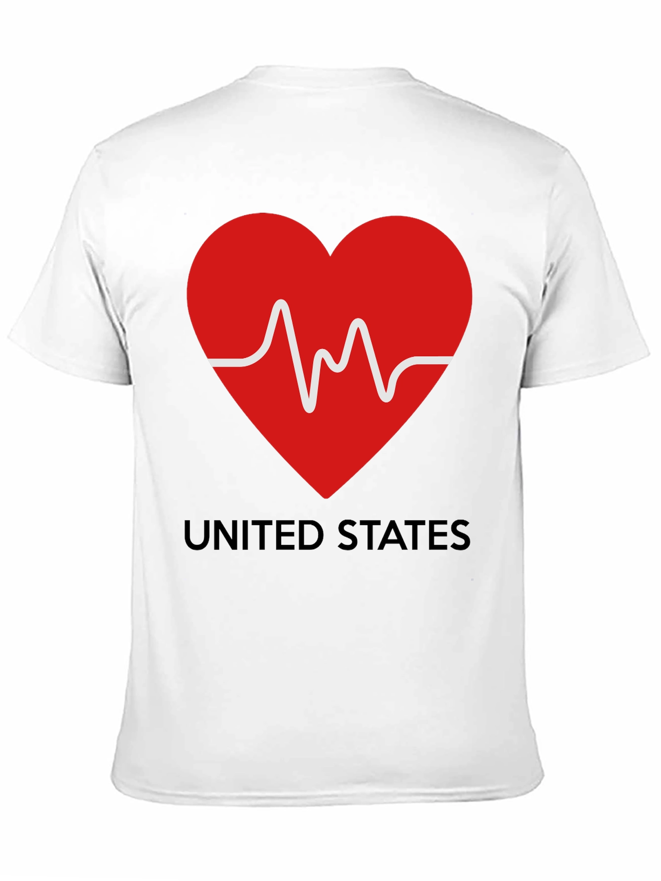 Heartbeat USA Graphic Tee - Patriotic Love T-Shirt