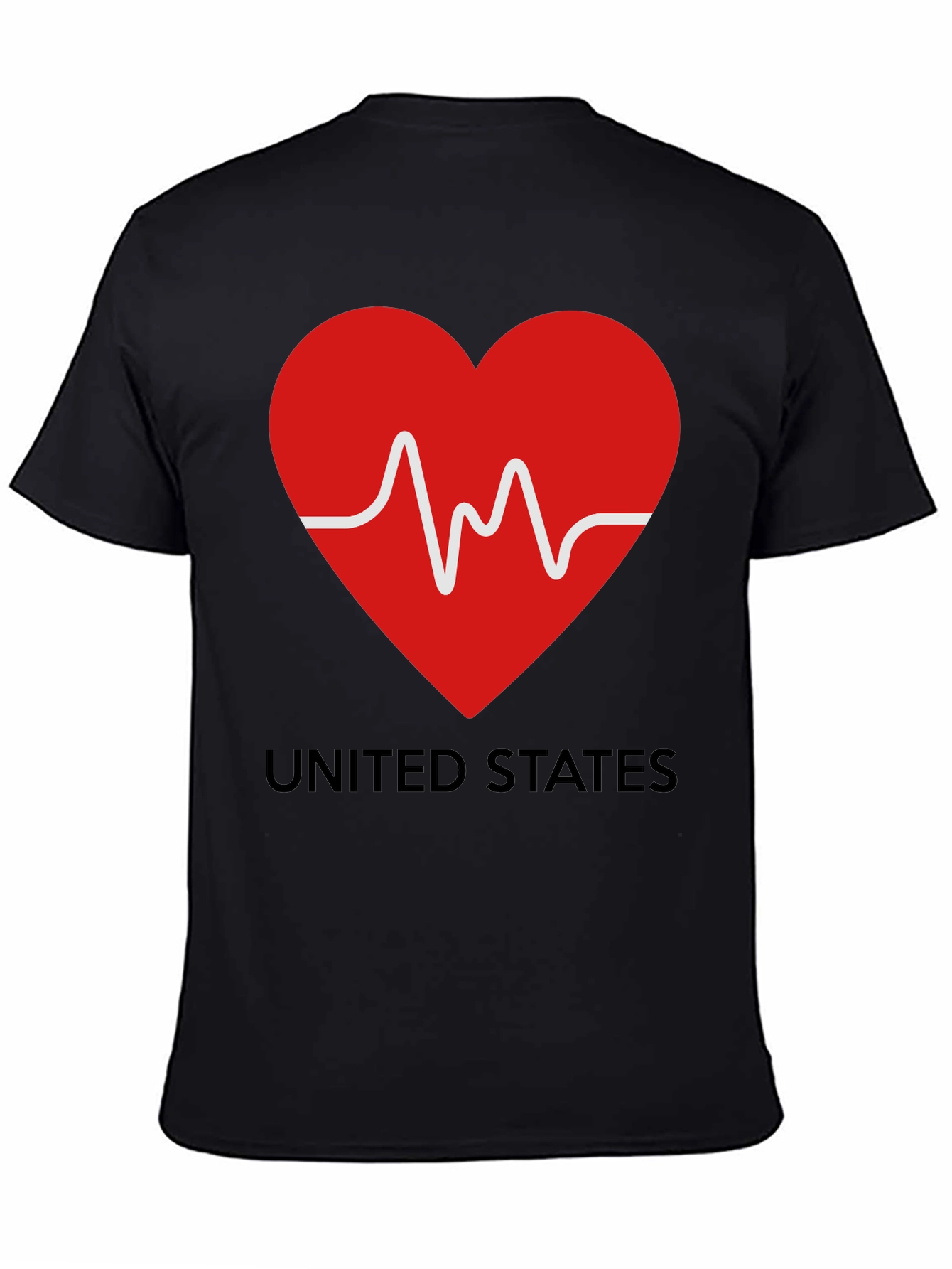 Heartbeat USA Graphic Tee - Patriotic Love T-Shirt