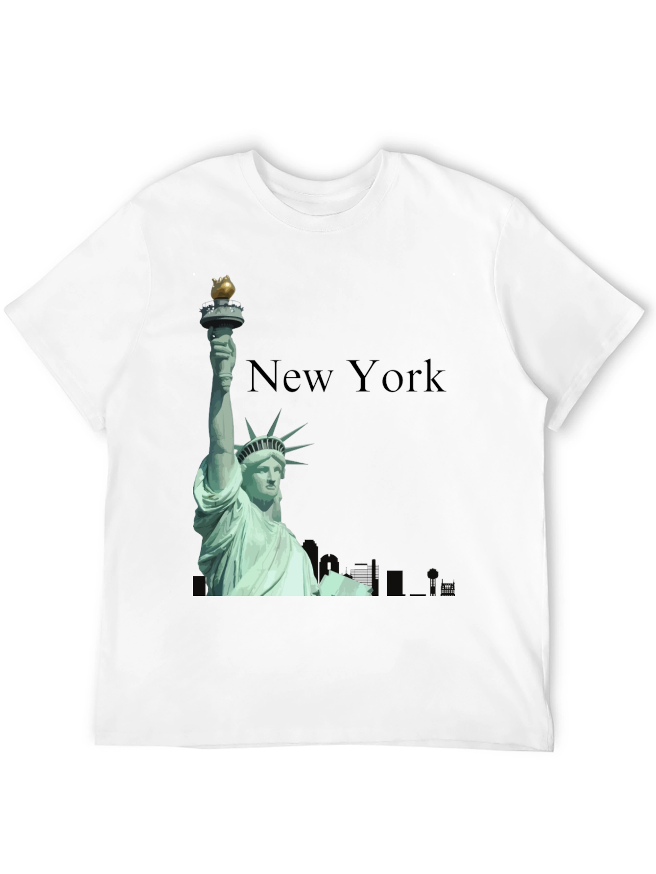 New York Statue of Liberty Black T-Shirt