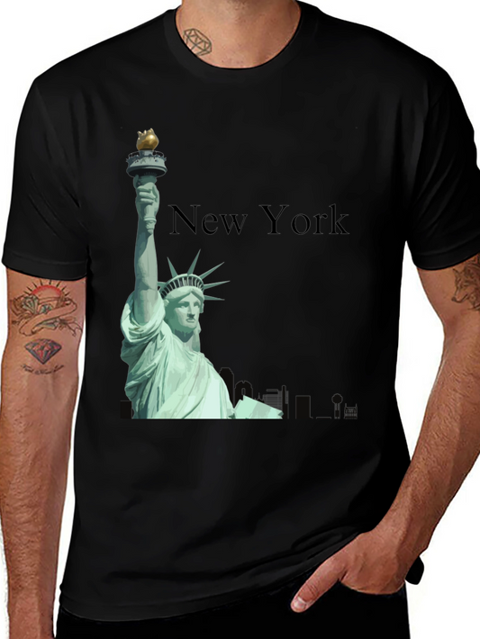 New York Statue of Liberty Black T-Shirt