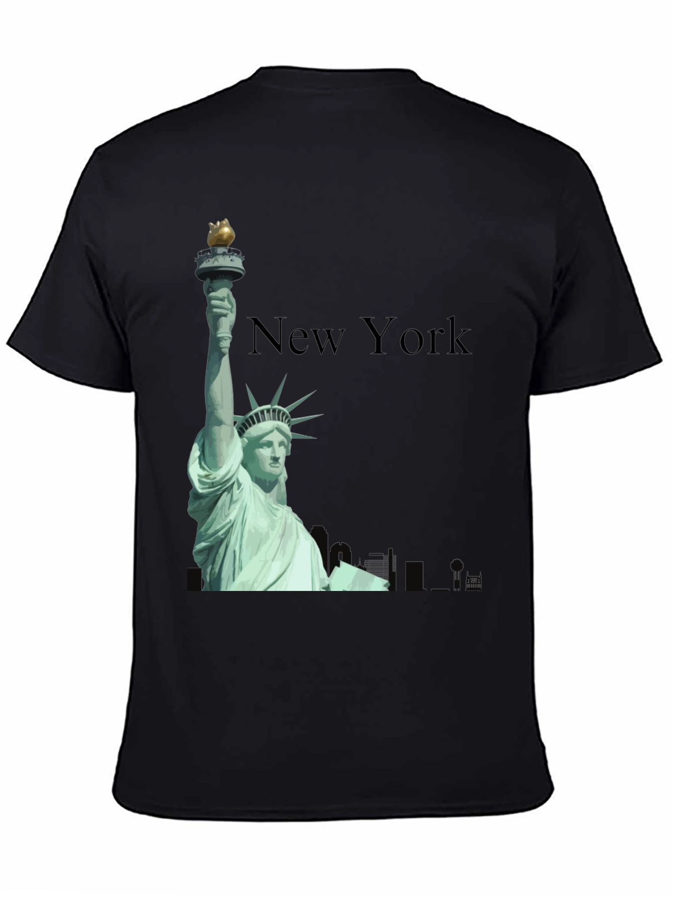 New York Statue of Liberty Black T-Shirt