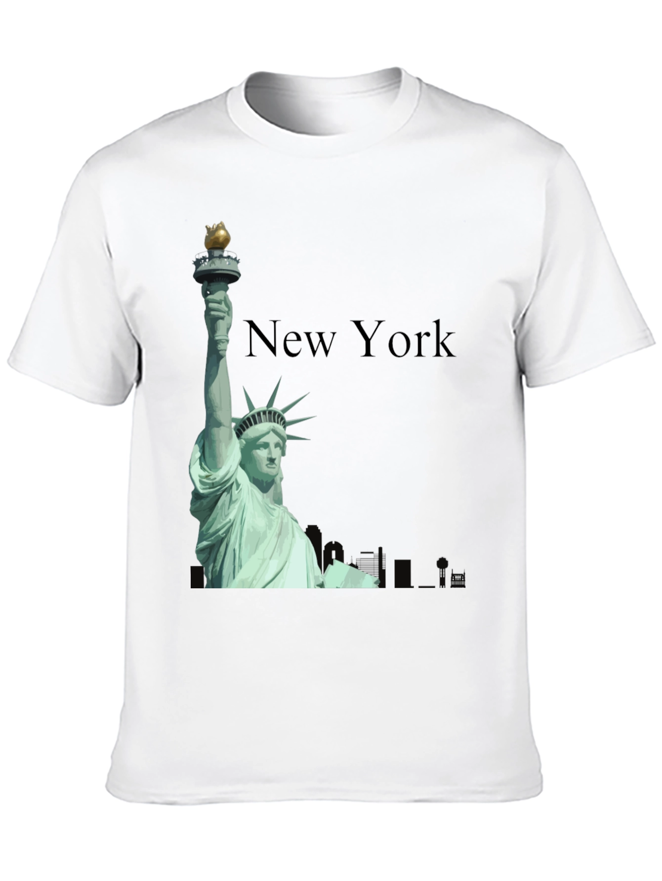 New York Statue of Liberty Black T-Shirt