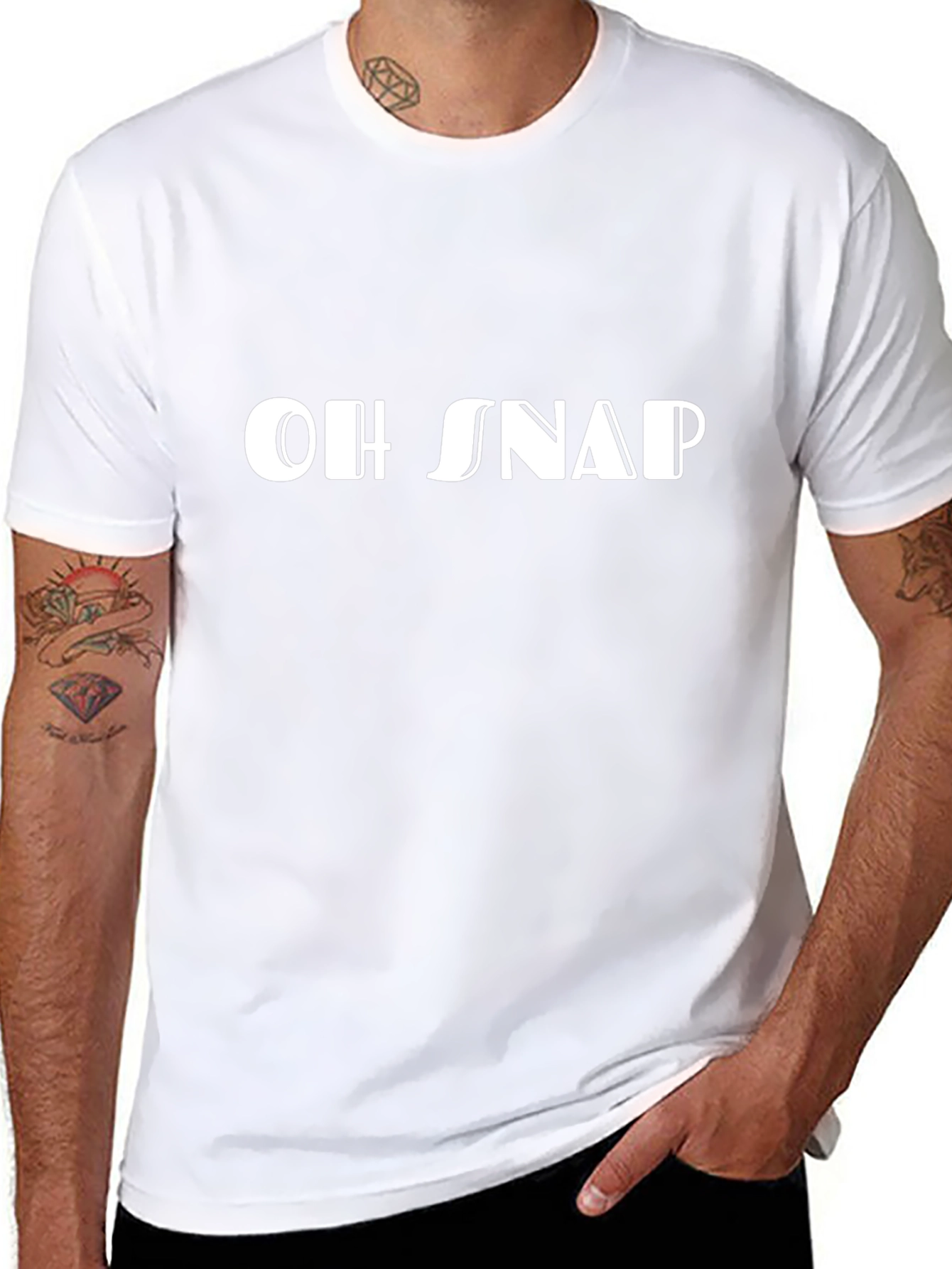 Oh Snap! Graphic Print Tee - Black