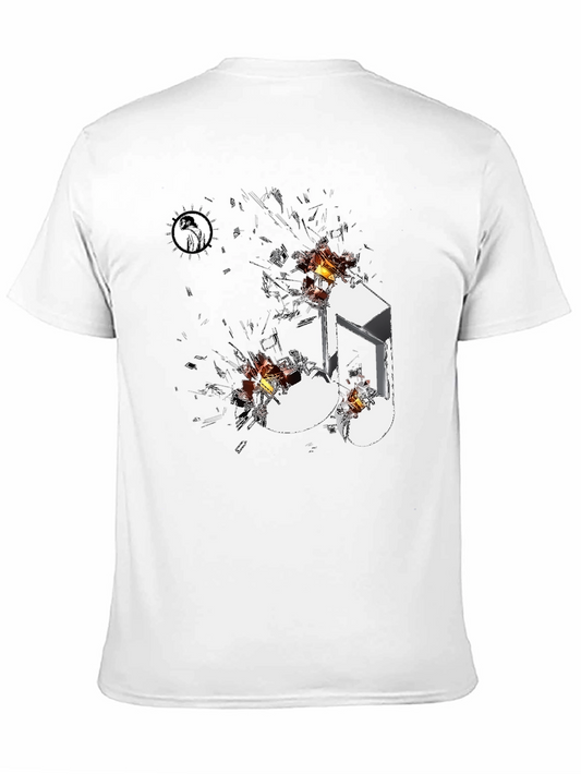 Shattered Music Note Black Graphic Tee