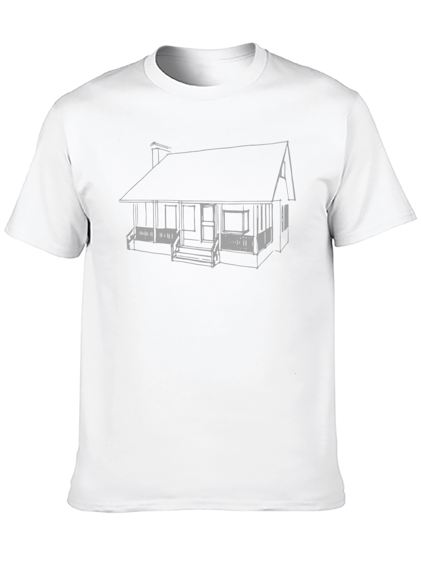 Cabin Sketch Graphic Tee - Cool Casual Style