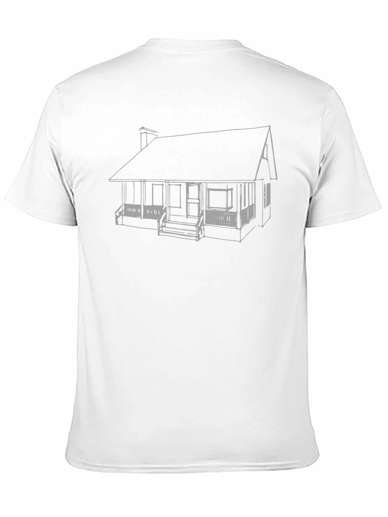 Cabin Sketch Graphic Tee - Cool Casual Style