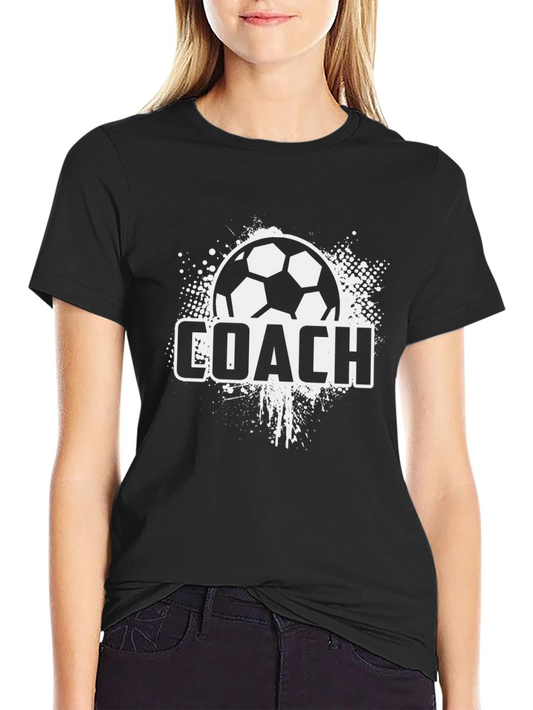 Soccer Coach T-Shirt - Black Graphic Tee