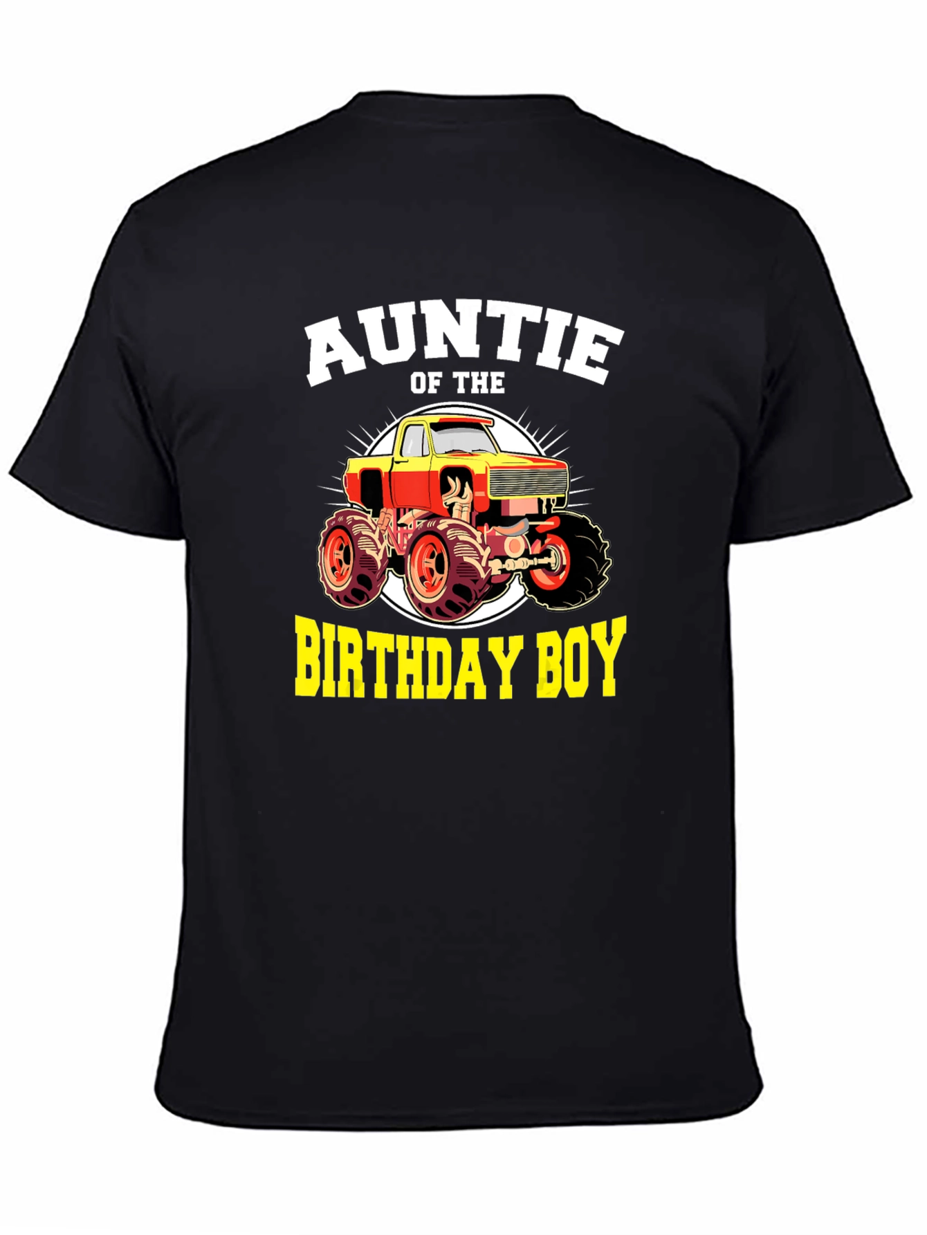 Auntie of the Birthday Boy Monster Truck T-Shirt