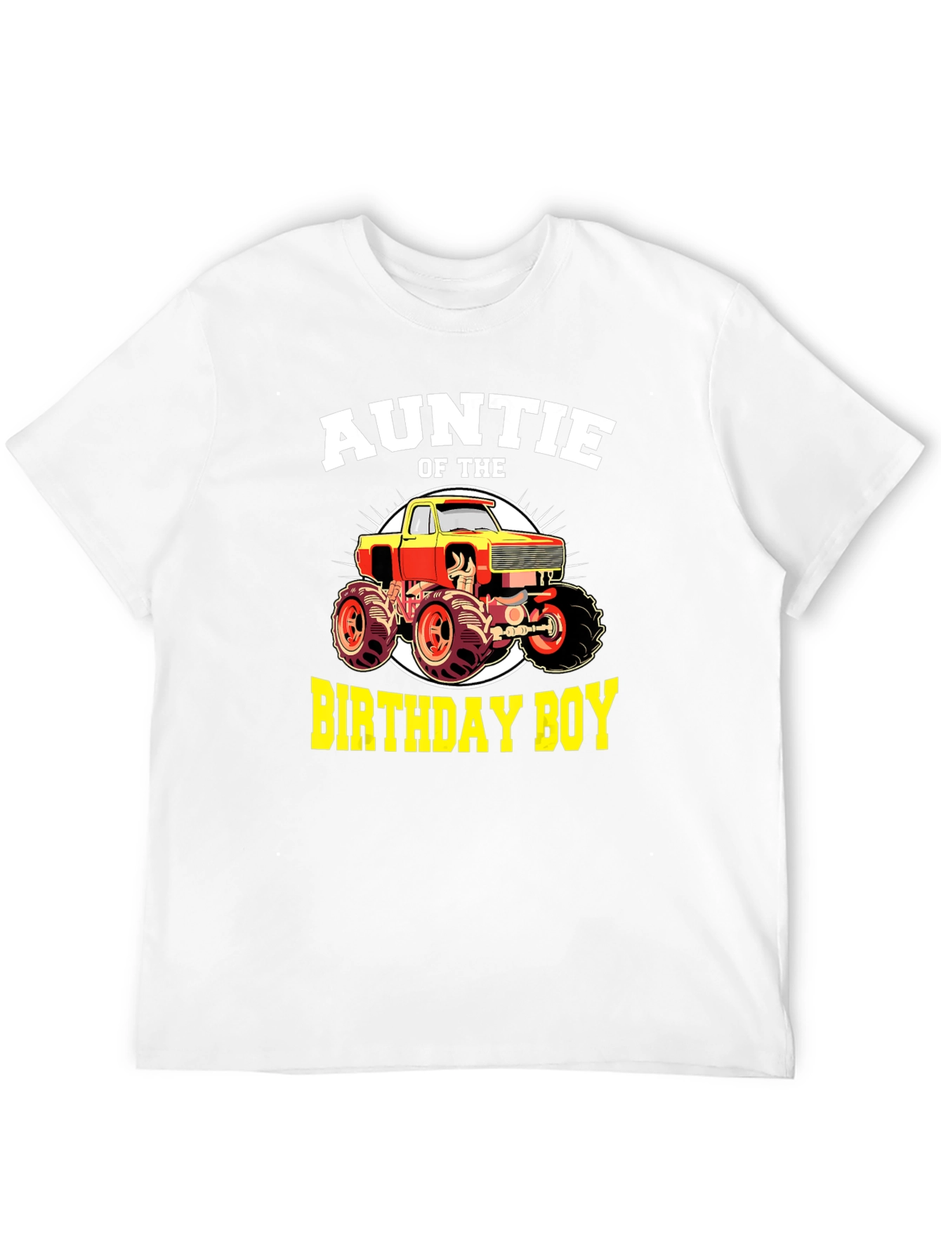 Auntie of the Birthday Boy Monster Truck T-Shirt