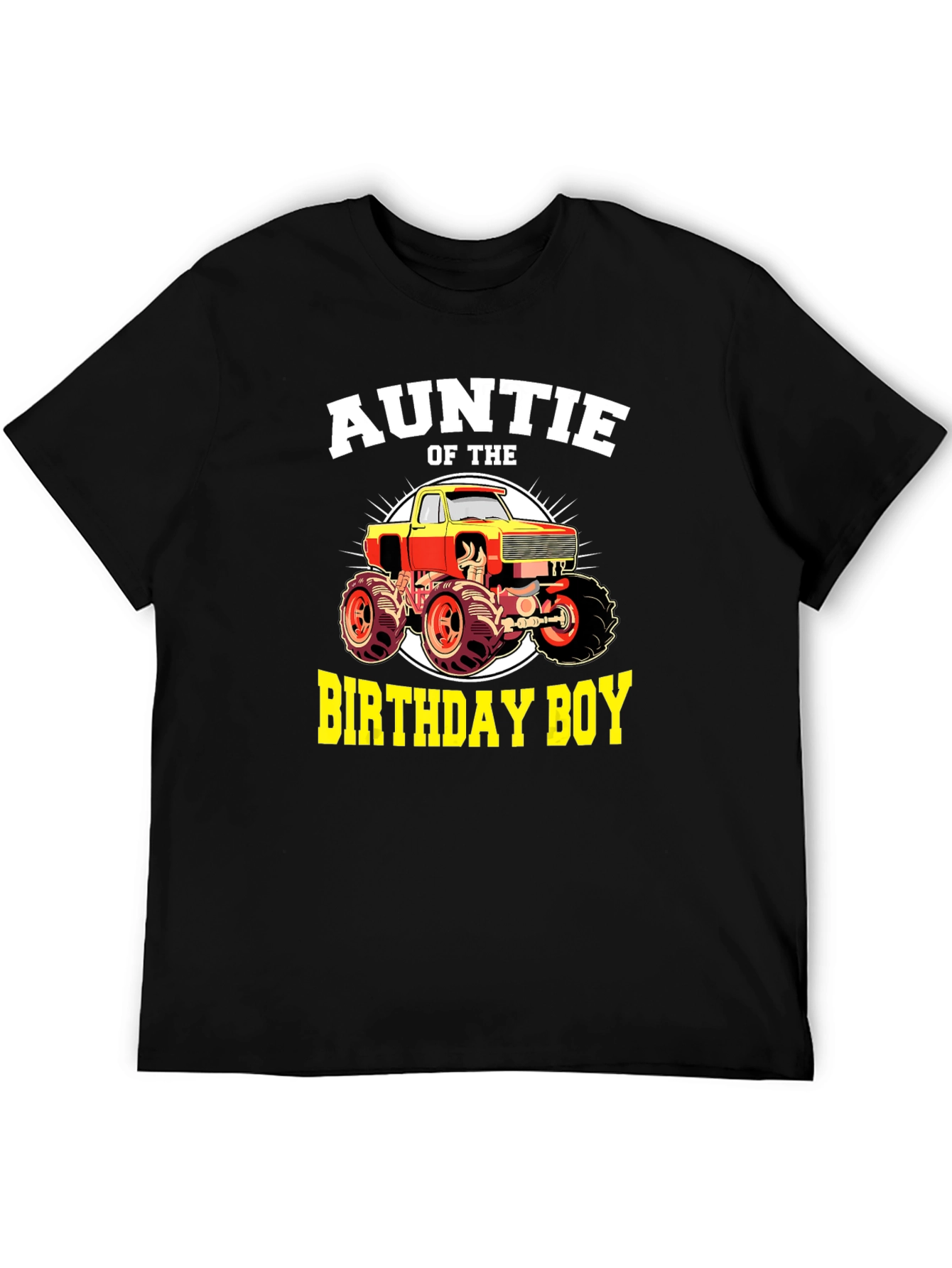 Auntie of the Birthday Boy Monster Truck T-Shirt