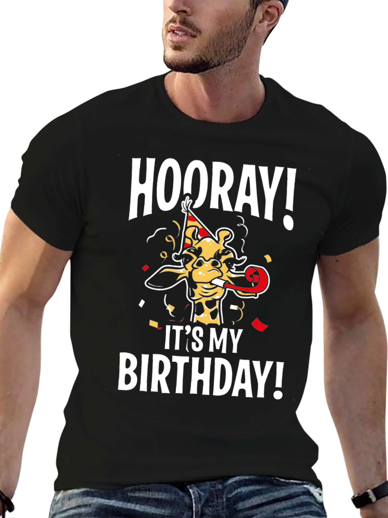 Hooray Its My Birthday Giraffe T-Shirt