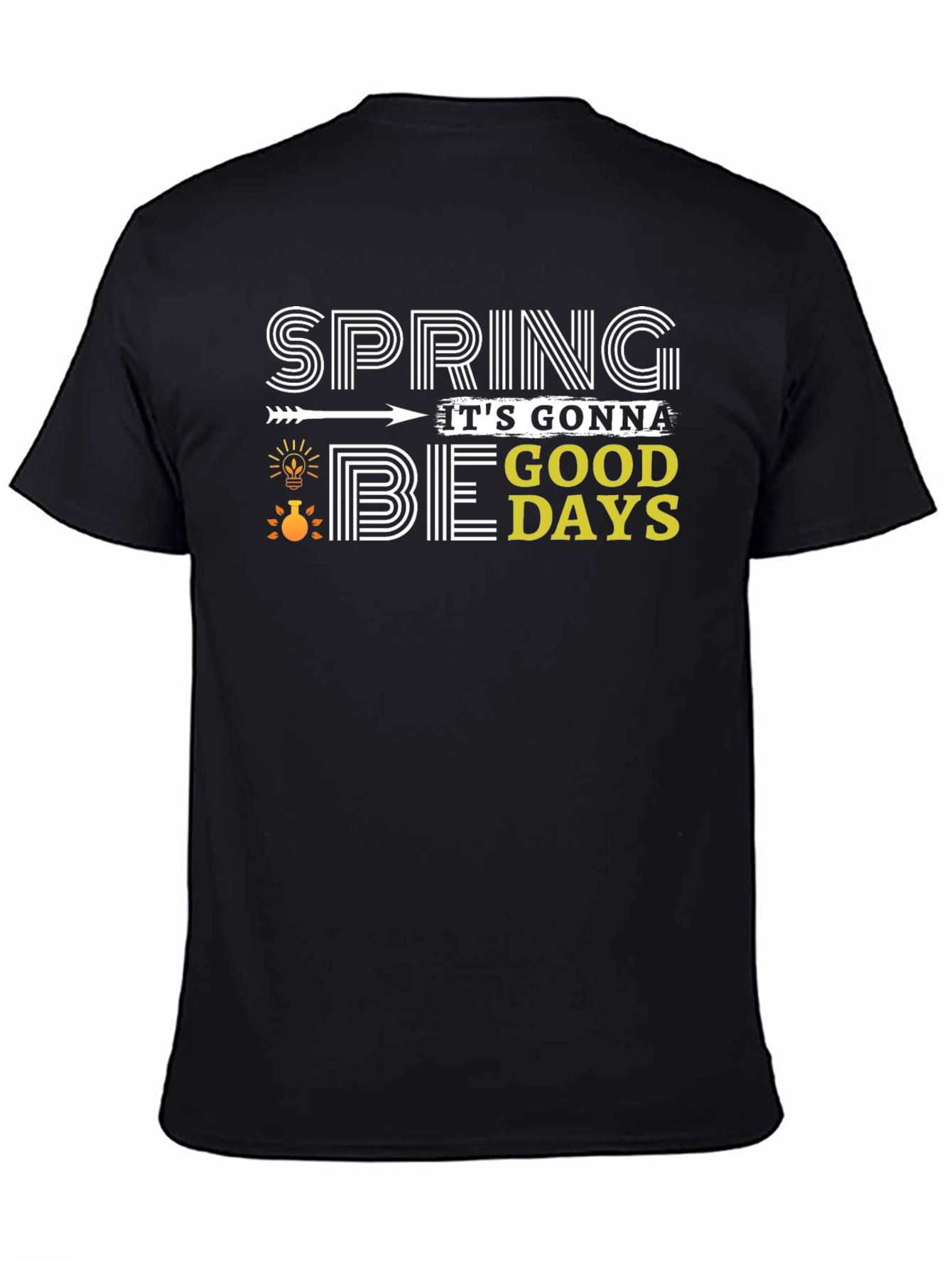 Spring Good Days Black T-Shirt