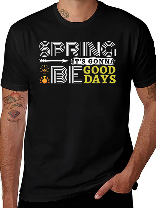Spring Good Days Black T-Shirt
