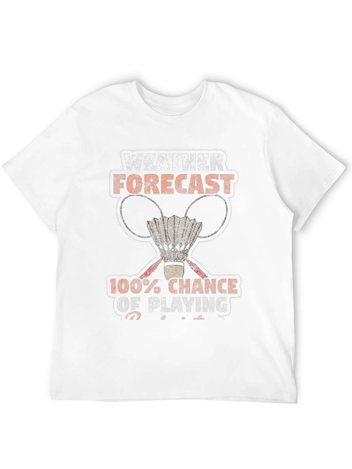 Funny Badminton Weather Forecast T-Shirt