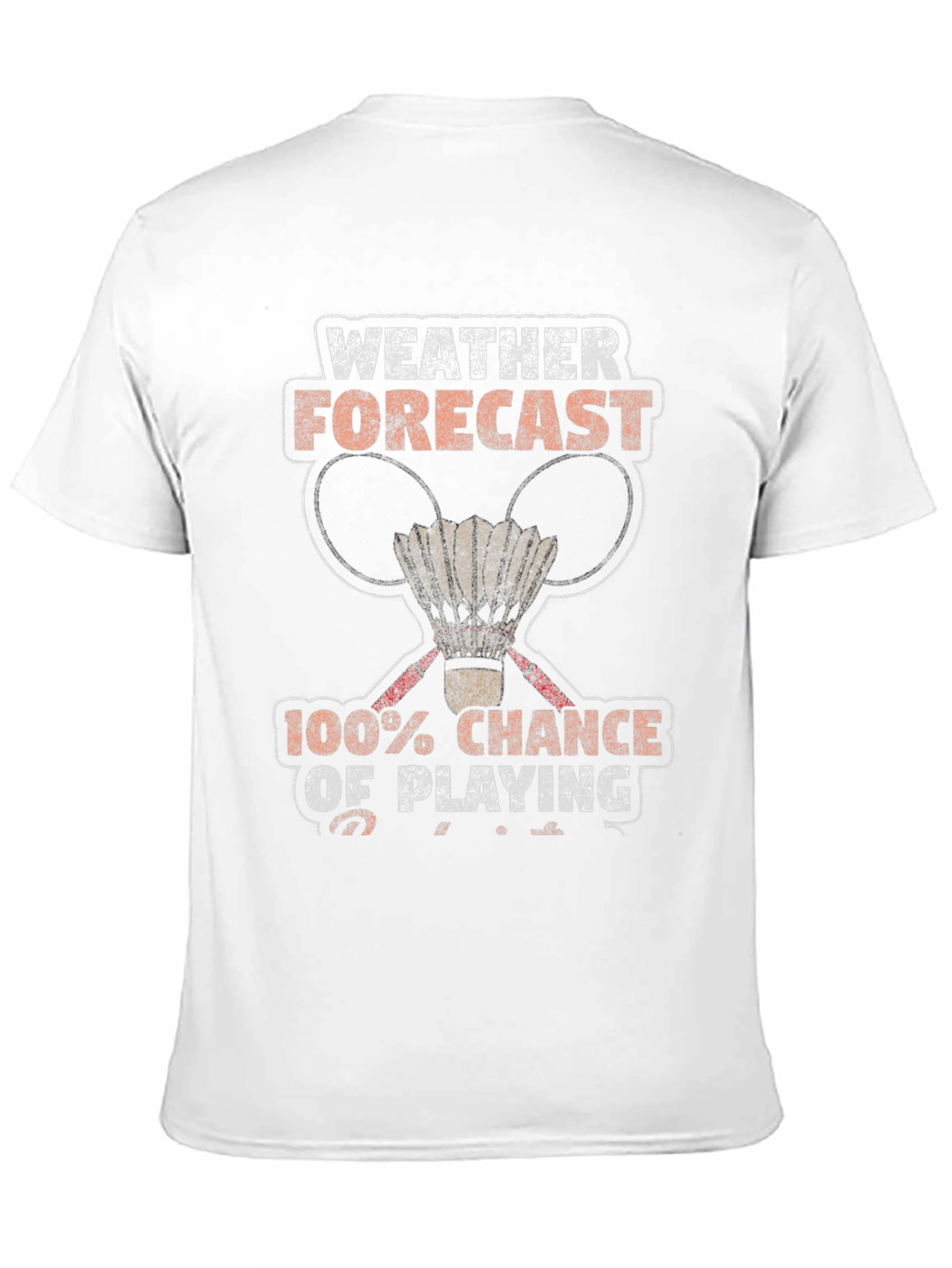 Funny Badminton Weather Forecast T-Shirt