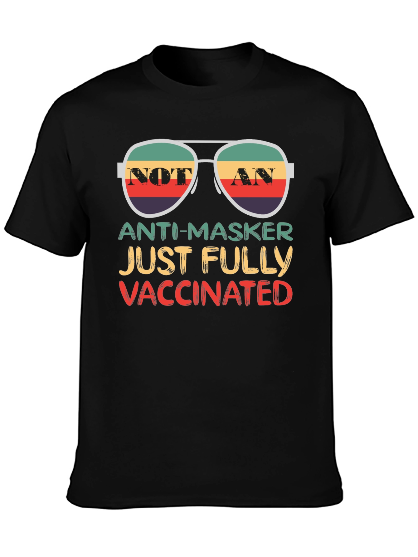 Fully Vaccinated Anti-Masker Aviator T-Shirt