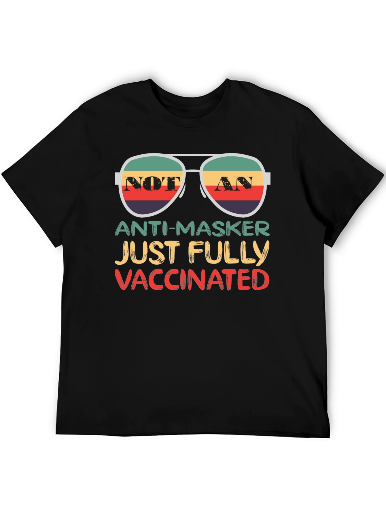 Fully Vaccinated Anti-Masker Aviator T-Shirt