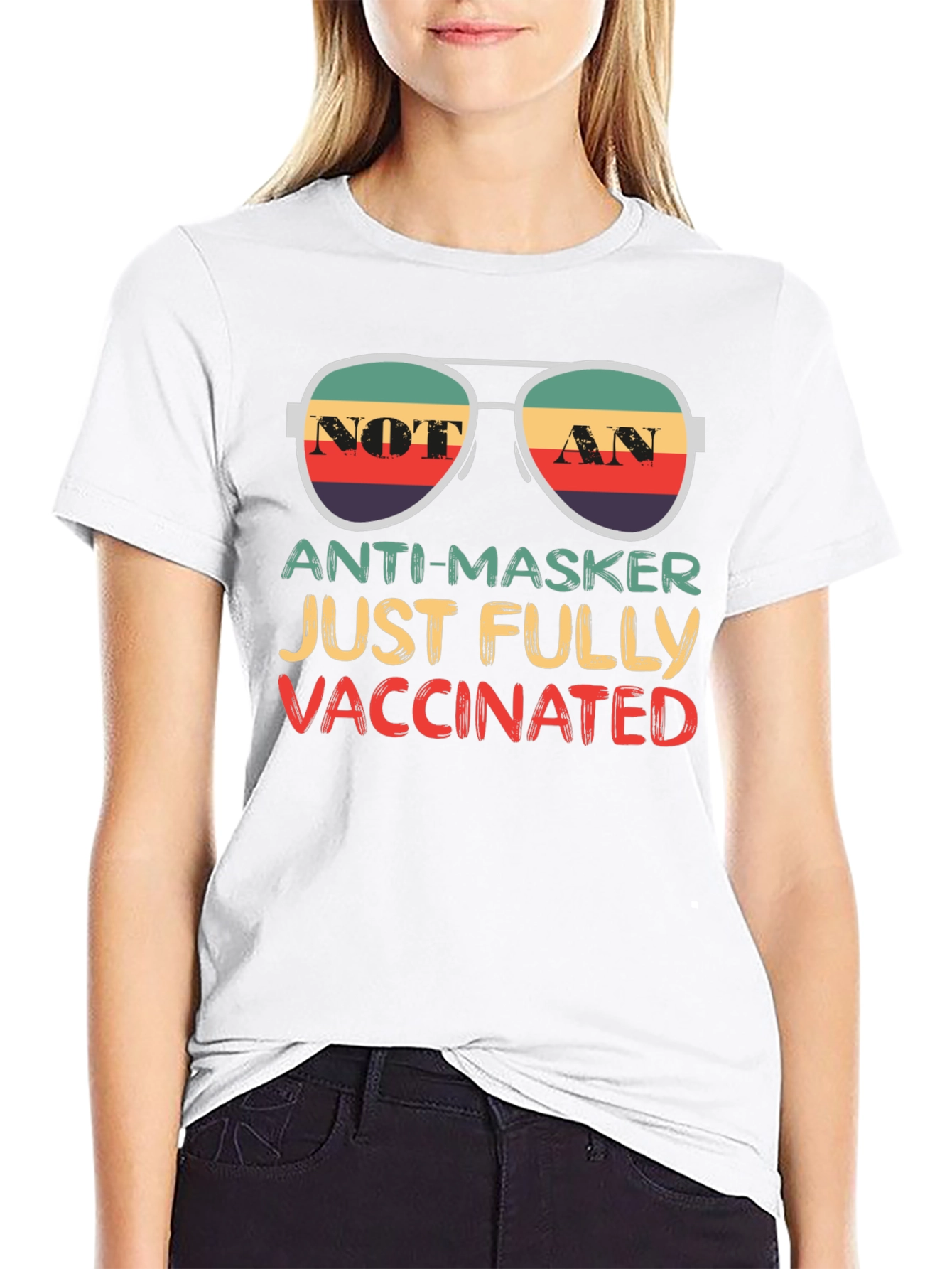 Fully Vaccinated Anti-Masker Aviator T-Shirt