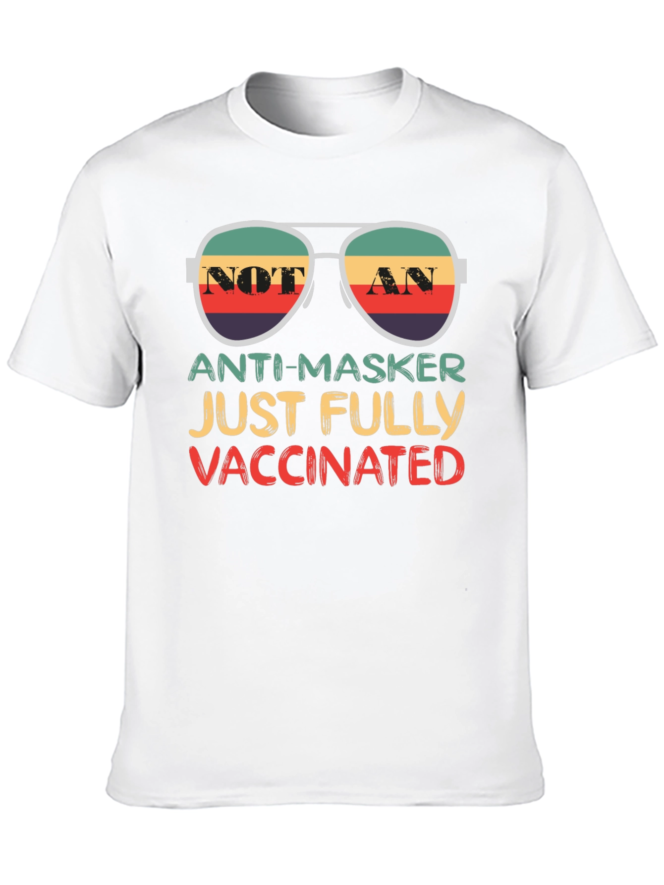 Fully Vaccinated Anti-Masker Aviator T-Shirt