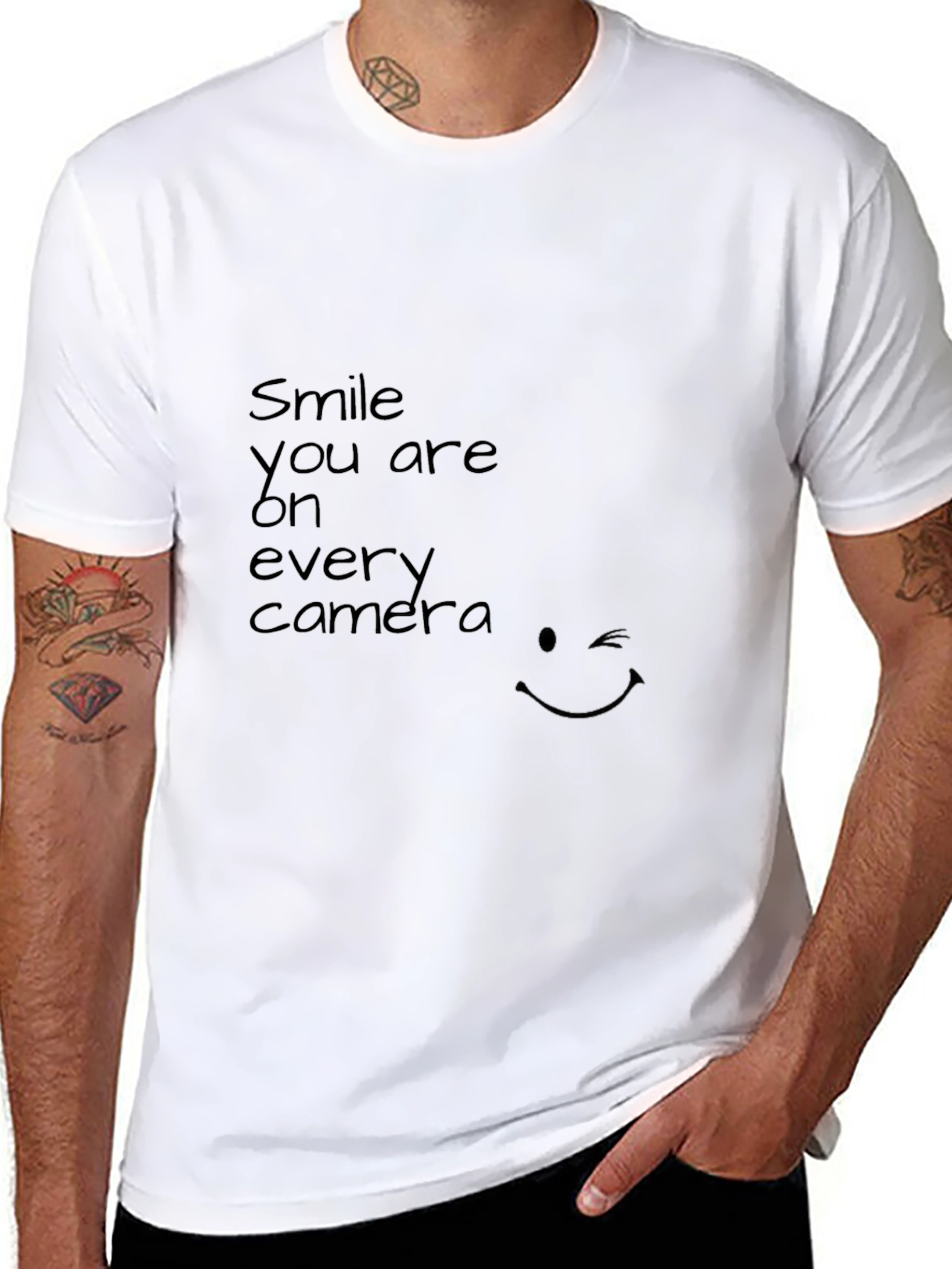 Smile You Are On Every Camera Black Tee