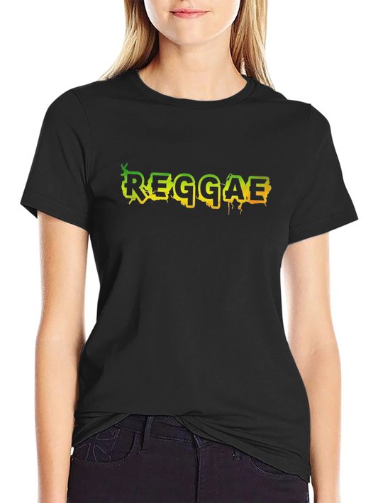 Reggae Style Graphic T-Shirt - Black