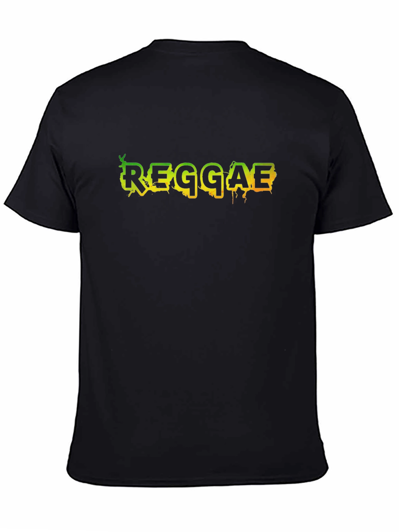 Reggae Style Graphic T-Shirt - Black