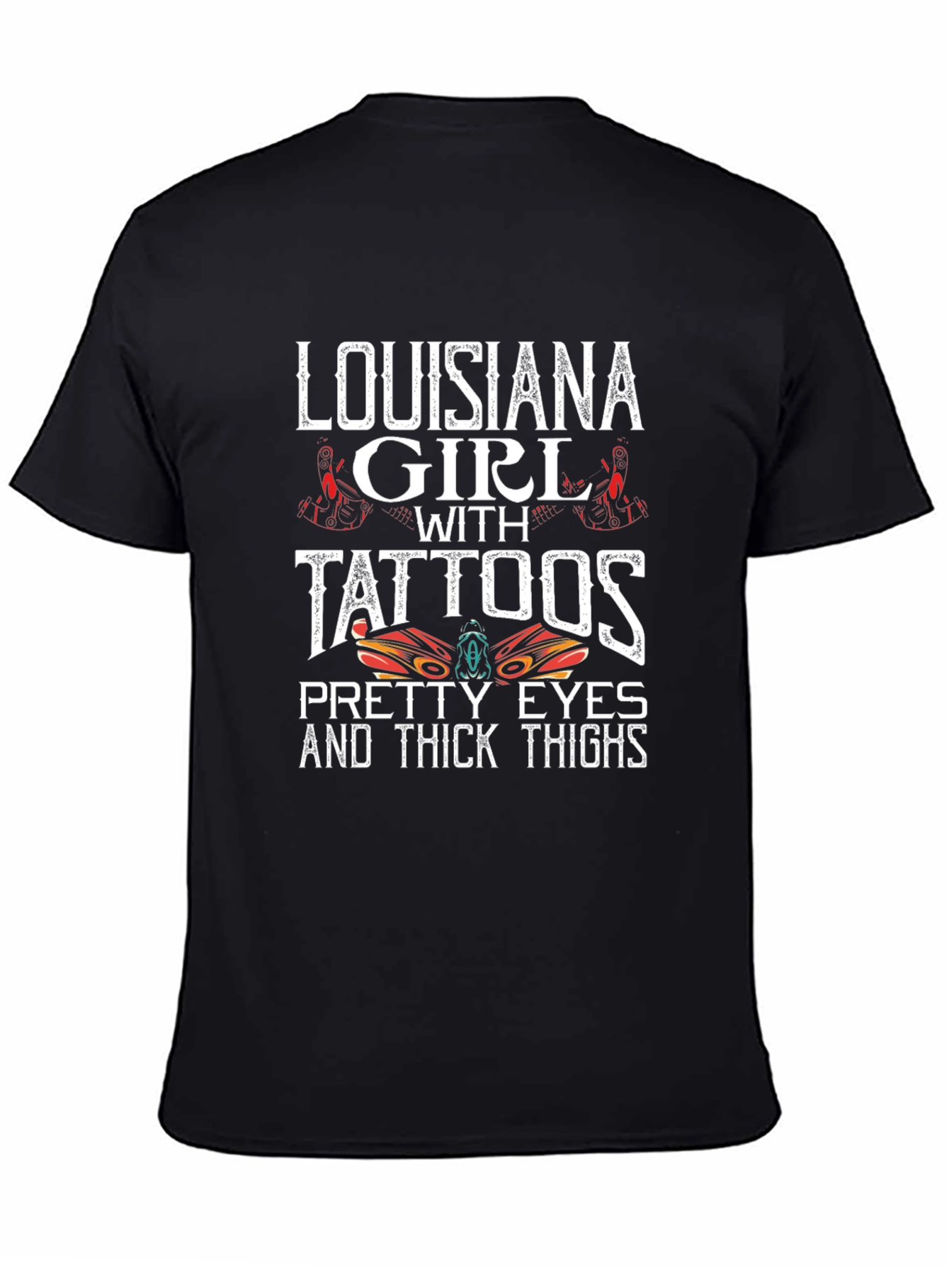 Louisiana Girl Tattoos Graphic Tee - Thick Thighs