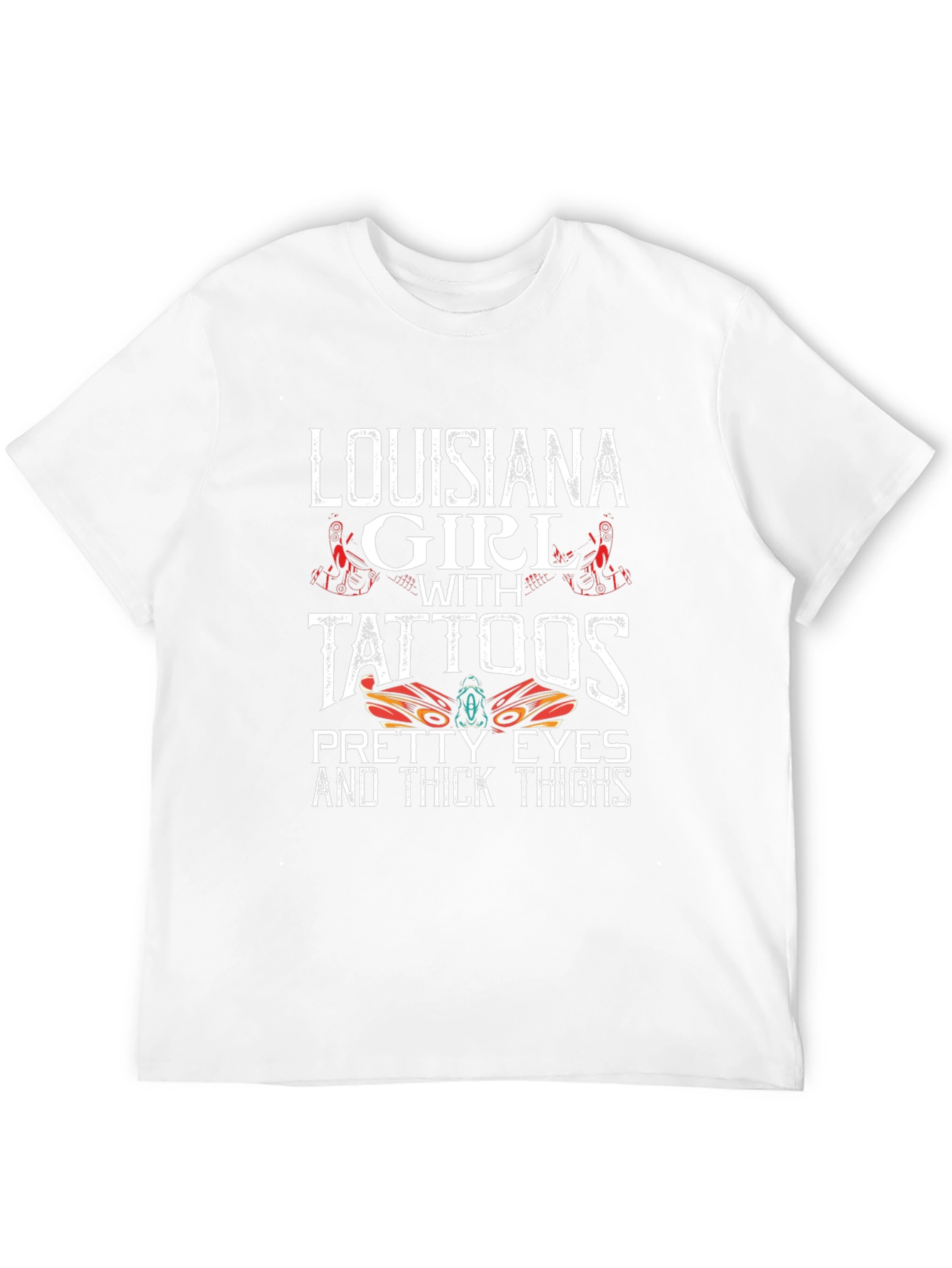 Louisiana Girl Tattoos Graphic Tee - Thick Thighs