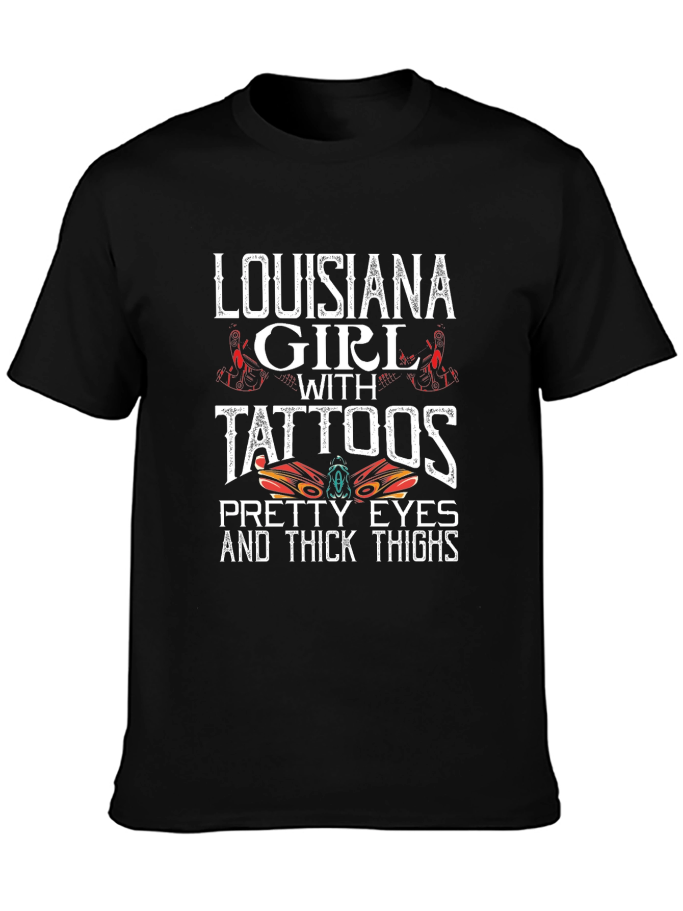 Louisiana Girl Tattoos Graphic Tee - Thick Thighs